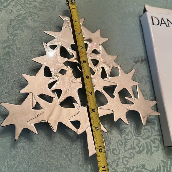 Dansk Metal Christmas Holiday Tree Footed Trivet - Picture 6 of 7